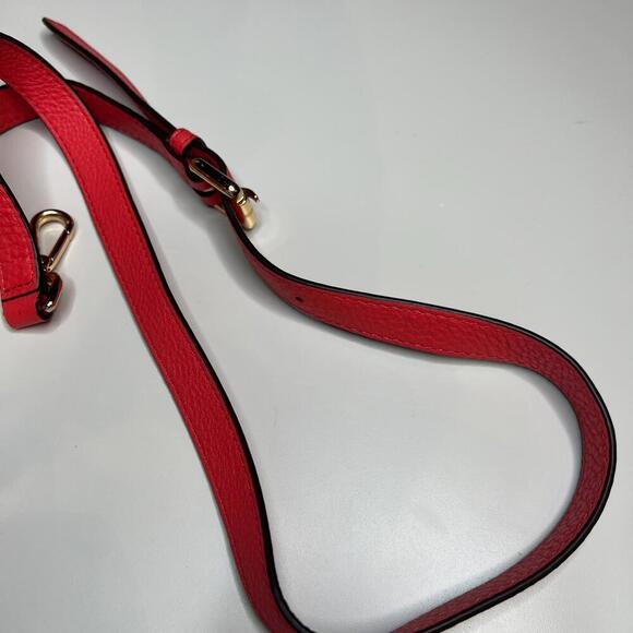 Michael Kors Pink Leather Satchel Crossbody Bag with Gold Hardware – MK Charm - Picture 10 of 12